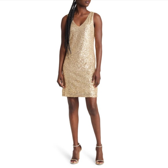 chelsea28 sequin dress Chelsea28 | Dresses | Chelsea28 Sequin Sleeveless Minidress In Gold Nwt